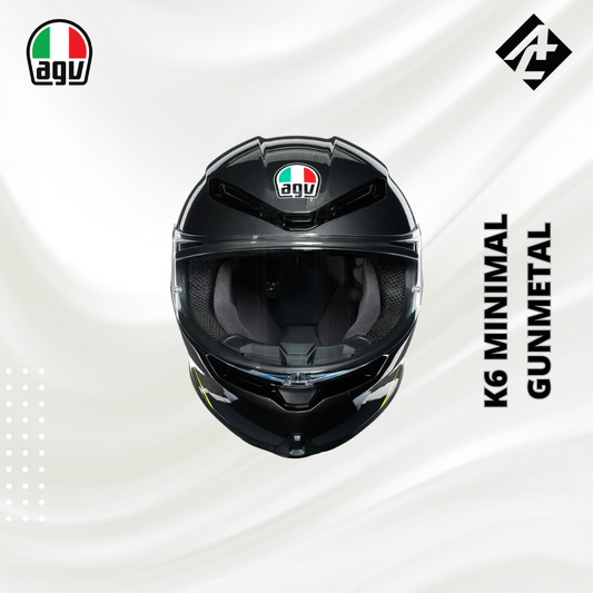 AGV K6 MULTI - MINIMAL GUNMETAL/BLACK/YELLOW FLUO (XL)