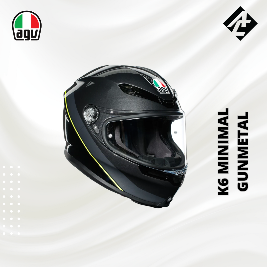 AGV K6 MULTI - MINIMAL GUNMETAL/BLACK/YELLOW FLUO (XL)