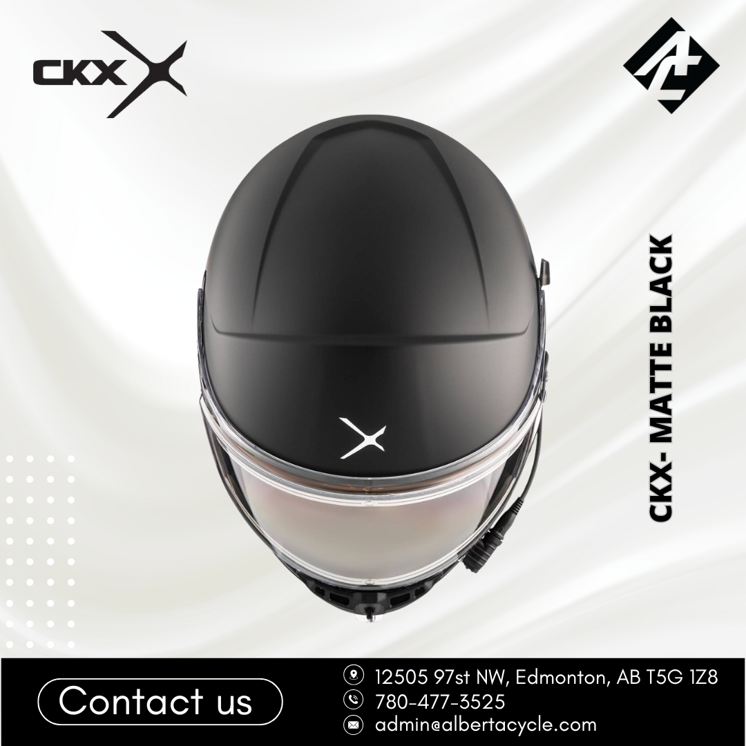 CKX Snowmobile Helmets- Matte Black