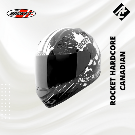 JOE ROCKET RKT 7 FULL FACE HELMET - HARDCORE CANADIAN BLACK/CHROME