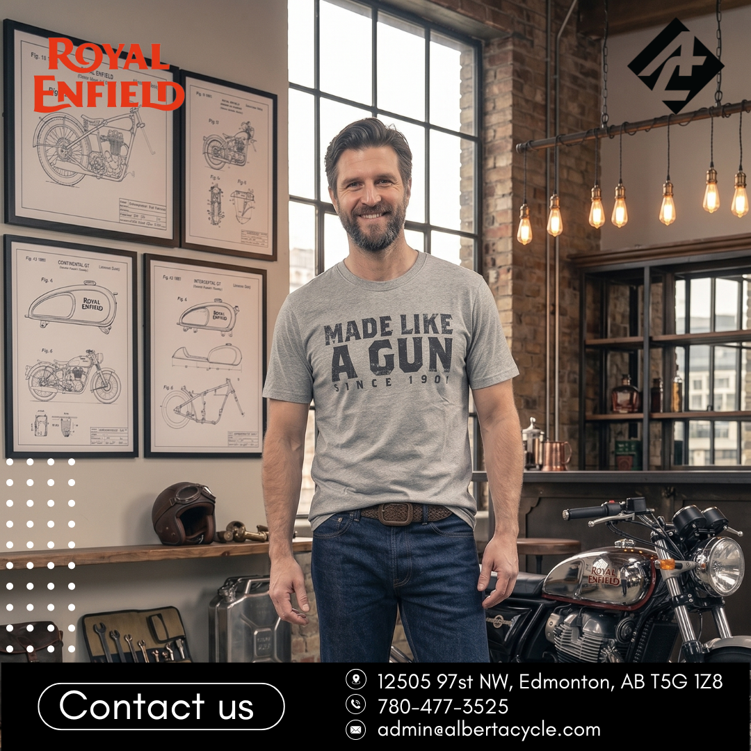 Royal Enfield "Made Like A Gun Core" Tee, Ash