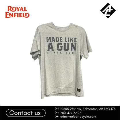 Royal Enfield "Made Like A Gun Core" Tee, Ash