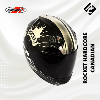 JOE ROCKET RKT 7 FULL FACE HELMET - HARDCORE CANADIAN BLACK/CHROME