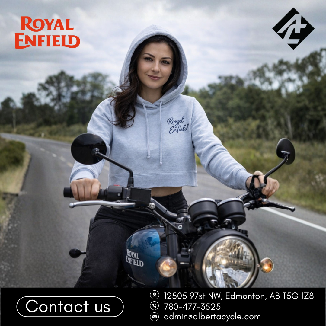 Royal Enfield Crop Top Hoodie