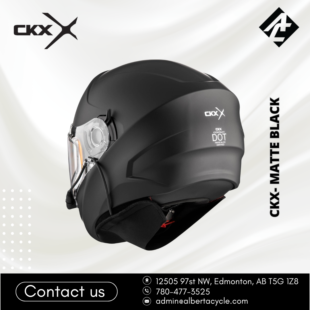 CKX Snowmobile Helmets- Matte Black