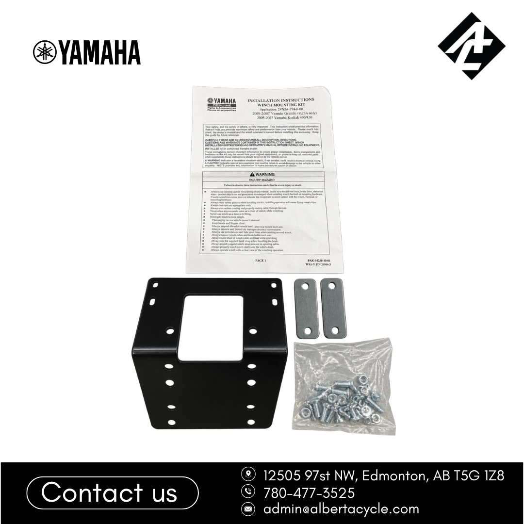 YAMAHA WARN Winch Mounting Kit, Grizzly 400/450 - Part: ABA4S2694001